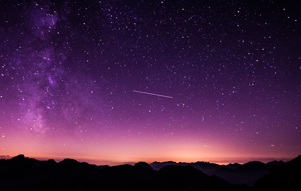 Dense star field visible over the Pacific coast of Oaxaca on a moonless night